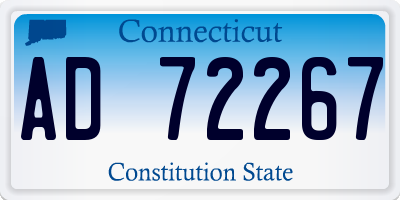 CT license plate AD72267