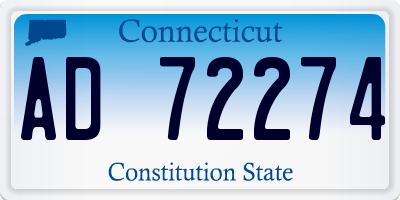 CT license plate AD72274