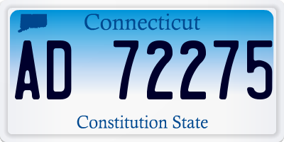 CT license plate AD72275