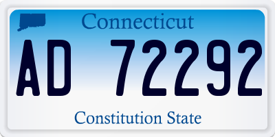 CT license plate AD72292