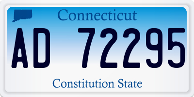 CT license plate AD72295