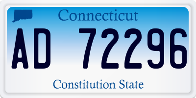 CT license plate AD72296