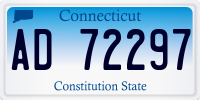 CT license plate AD72297