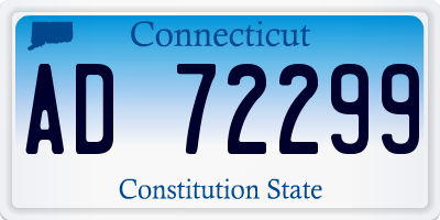 CT license plate AD72299