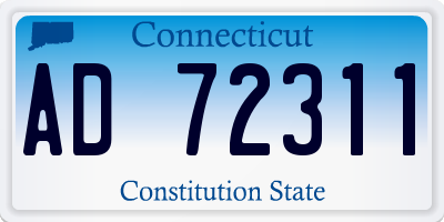 CT license plate AD72311