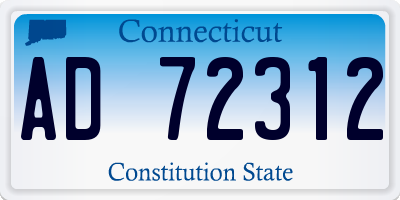 CT license plate AD72312