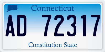 CT license plate AD72317