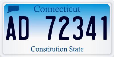 CT license plate AD72341