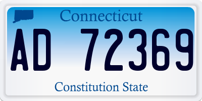 CT license plate AD72369