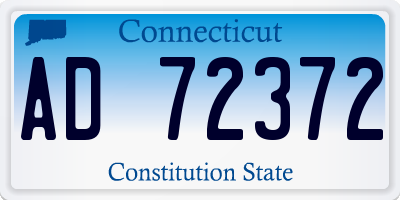 CT license plate AD72372