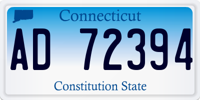 CT license plate AD72394