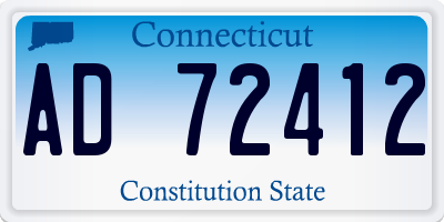 CT license plate AD72412