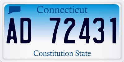 CT license plate AD72431