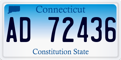 CT license plate AD72436