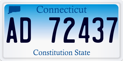 CT license plate AD72437