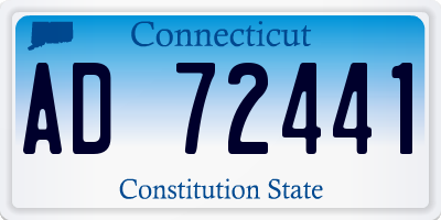 CT license plate AD72441
