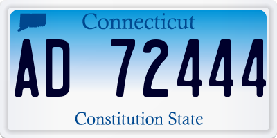 CT license plate AD72444