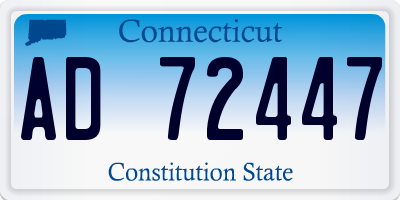 CT license plate AD72447