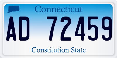 CT license plate AD72459
