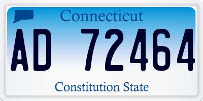 CT license plate AD72464