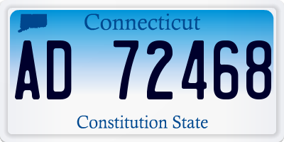 CT license plate AD72468