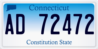 CT license plate AD72472