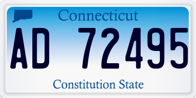CT license plate AD72495