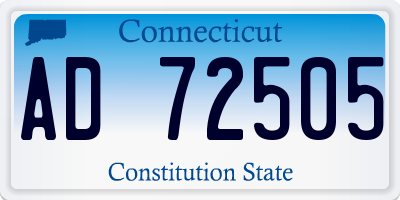 CT license plate AD72505