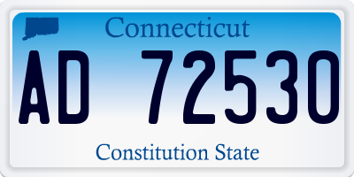CT license plate AD72530