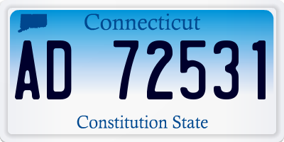 CT license plate AD72531