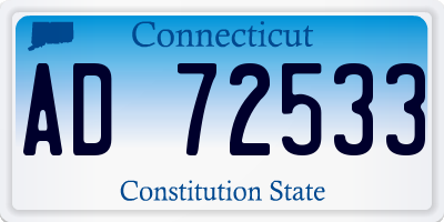 CT license plate AD72533