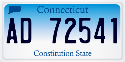 CT license plate AD72541