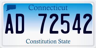 CT license plate AD72542