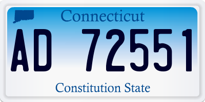CT license plate AD72551