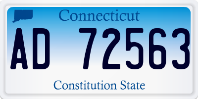 CT license plate AD72563