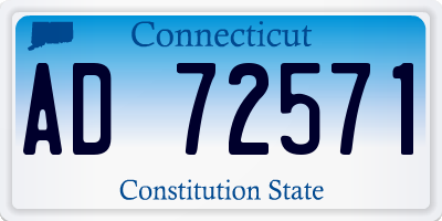 CT license plate AD72571