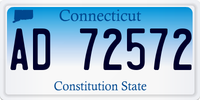 CT license plate AD72572