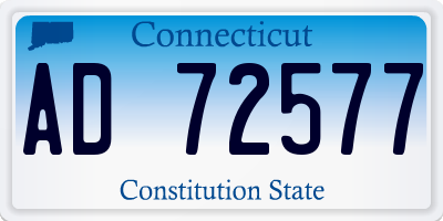 CT license plate AD72577