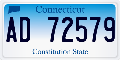 CT license plate AD72579