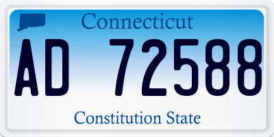 CT license plate AD72588