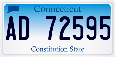 CT license plate AD72595