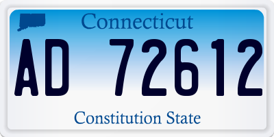 CT license plate AD72612