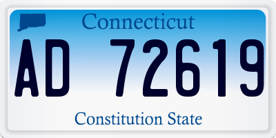 CT license plate AD72619