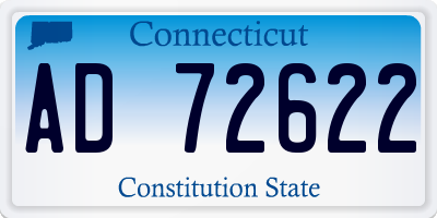 CT license plate AD72622