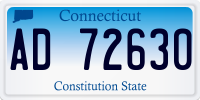 CT license plate AD72630