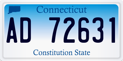 CT license plate AD72631
