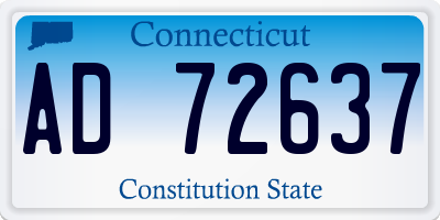 CT license plate AD72637