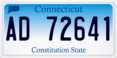 CT license plate AD72641