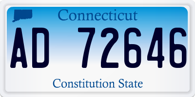 CT license plate AD72646