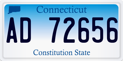 CT license plate AD72656